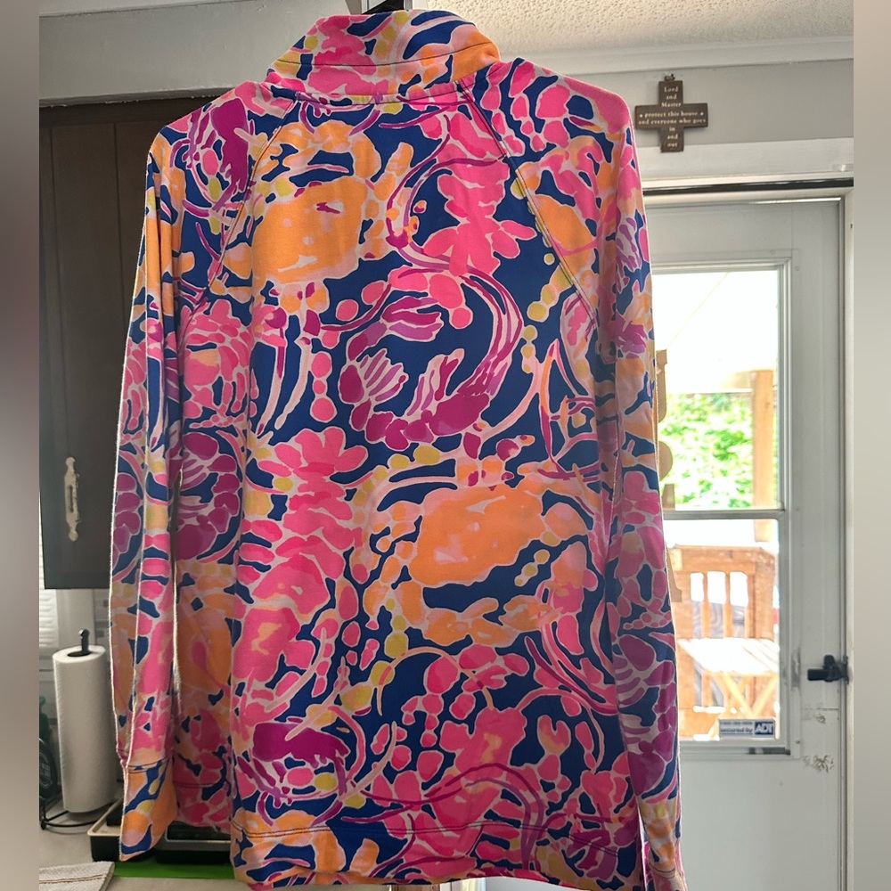 Lilly Pulitzer Pink and Orange Floral Hoodie